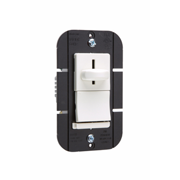Product image for Pass & Seymour LS1003-PW Incandescent Slide Dimmer, 1000watt 3way Preset - White