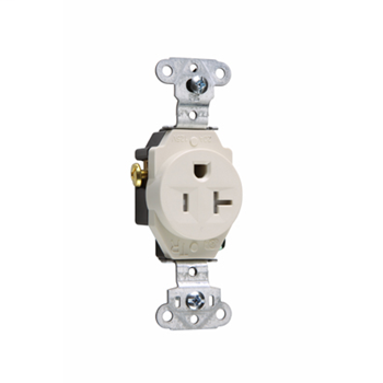 Tamper-Resistant Construction Spec Grade Single Receptacles, Back & Side Wire, 20A, 125V, Light Almond TR5351LA