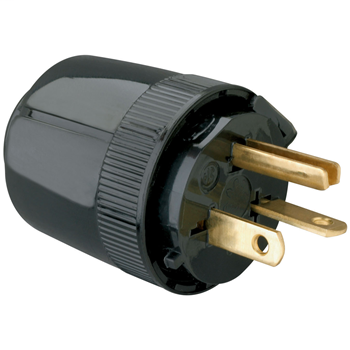 Pass & Seymour 5864-BK 20 Amp 250 VAC 2-Pole 3-Wire NEMA 6-20P Black Nylon Dead Front Polarized Straight Blade Plug Pass & Seymour 5864-BK 20 Amp 250 VAC 2-Pole 3-Wire NEMA 6-20P Black Nylon Dead Front Polarized Straight Blade Plug