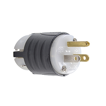 Pass & Seymour PS5266-XGCM 15 Amp 125 VAC 2-Pole 3-Wire NEMA 5-15P Black and White Nylon Polarized Straight Blade Plug Pass & Seymour PS5266-XGCM 15 Amp 125 VAC 2-Pole 3-Wire NEMA 5-15P Black and White Nylon Polarized Straight Blade Plug