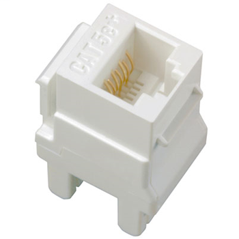 Product image for Pass & Seymour AC5ERJ45W5 Cat 5e T568-AB Keystone Insert - White (5 Pack)