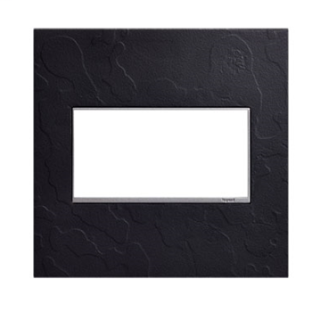 Product image for Pass & Seymour AWM2G-HFBK1 2 Gang adorne Wall Plate - Hand Forged Black