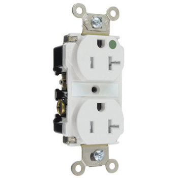 Pass & Seymour TR63-HW 20 Amp 125 VAC 2-Pole 3-Wire NEMA 5-20R White Nylon Tamper-Resistant Duplex Receptacle Pass & Seymour TR63-HW 20 Amp 125 VAC 2-Pole 3-Wire NEMA 5-20R White Nylon Tamper-Resistant Duplex Receptacle