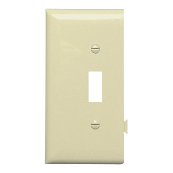 Product image for Pass & Seymour PJSE1-I 1-Toggle Switch Ivory Smooth Nylon Semi-Jumbo End Sectional Wallplate