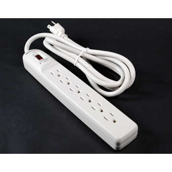 Plug-In Outlet Center Unit / 120V/15A/6 O/L /lighted switch/6' cord/Value Grade Surge PR610N