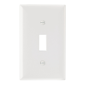 Pass & Seymour SP1-W 1-Gang 1-Toggle White Smooth Thermoset Plastic Standard Wallplate Pass & Seymour SP1-W 1-Gang 1-Toggle White Smooth Thermoset Plastic Standard Wallplate