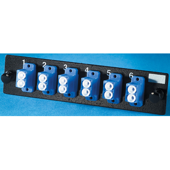 Product image for Ortronics OR-OFP-LCD12AC 30 x 130 mm 6-Port 12-Fiber Blue Single-Mode LC Type Data Communication Adapter