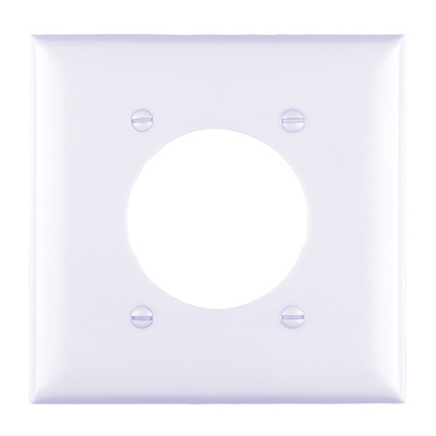 Pass & Seymour TP703-W 2-Gang 1-Power Outlet Receptacle White Nylon Standard Unbreakable Wallplate Pass & Seymour TP703-W 2-Gang 1-Power Outlet Receptacle White Nylon Standard Unbreakable Wallplate