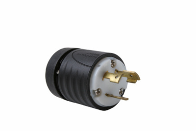 Pass & Seymour L1030-P 30 Amp 125/250 VAC 3-Pole 3-Wire NEMA L10-30P Black and White Nylon Straight Locking Plug Pass & Seymour L1030-P 30 Amp 125/250 VAC 3-Pole 3-Wire NEMA L10-30P Black and White Nylon Straight Locking Plug