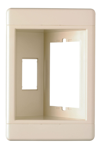 Single-Gang Recessed TV Box (Frame Only), Light Almond