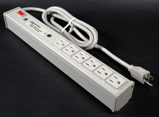 Plug-In Outlet Center Unit / 120V/15A/6 O/L /lighted switch/15' cord/Premium Grade Surge
