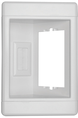 Single Gang Recessed TV Box with Low-Voltage Pull-Through Brushes