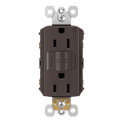 radiant® Spec-Grade 15A Tamper-Resistant Self-Test GFCI Receptacle