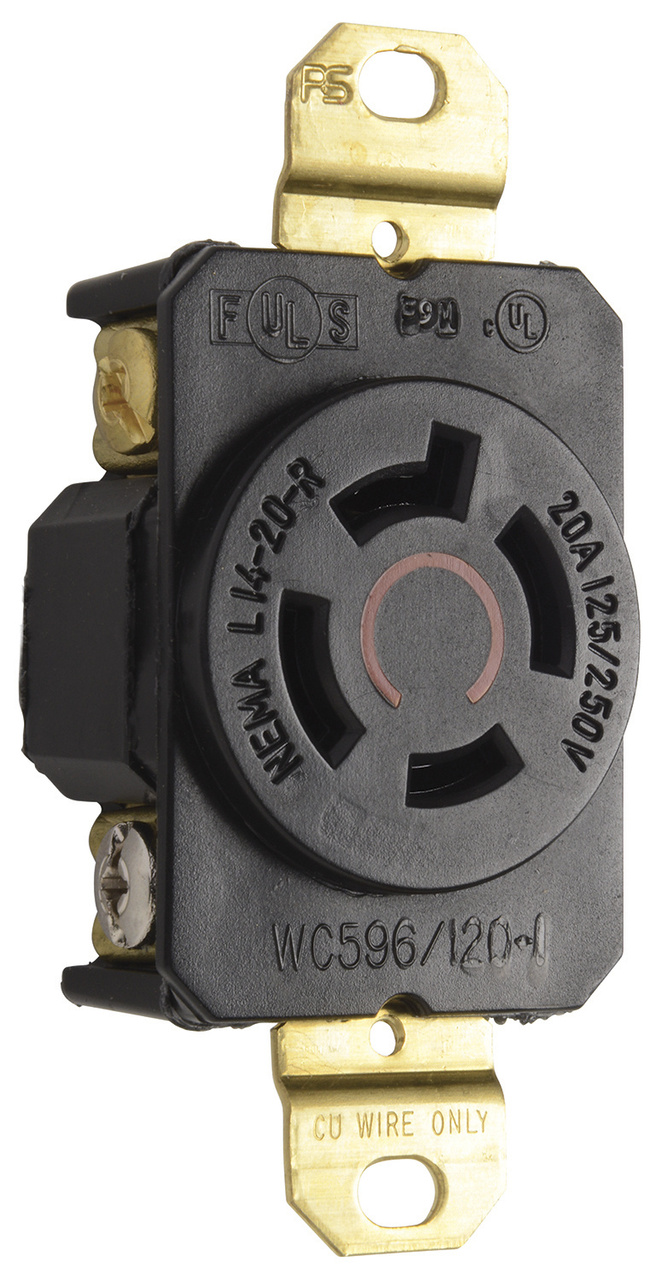 NEMA L5-15 Black Locking Outlet 2 Pole 3 Wire Grounding 125V Legrand-Pass & Seymour 4710 Pass & Seymour 15A NEMA L5-15 Black Locking Outlet 2 Pole 3 Wire Grounding 125V Legrand-Pass & Seymour 4710 Pass & Seymour 15A