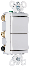 Pass & Seymour TM833-LACC Decorator Combo, Two 3-Way Switches, Light Almond
