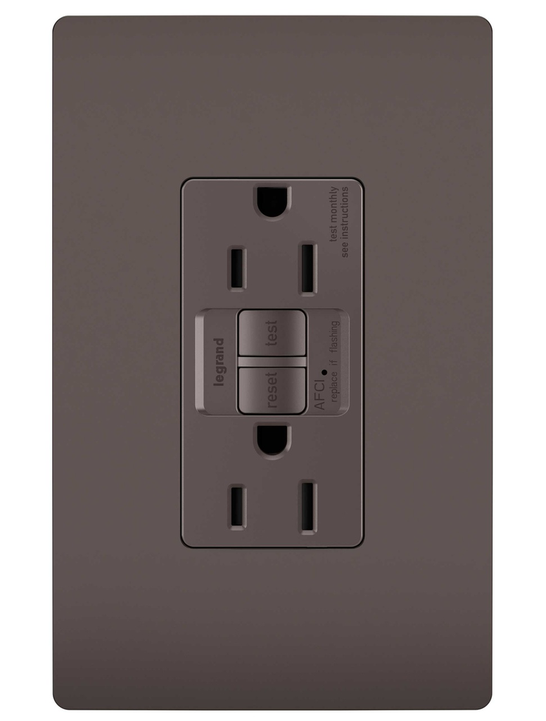 Product image for Pass & Seymour AF152TR 15A 125V Tamper-Resistant Arc-Fault Circuit Interrupter - Brown