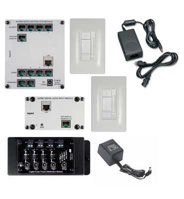 Digital Audio Two-Room, Single-Source Kit, White
