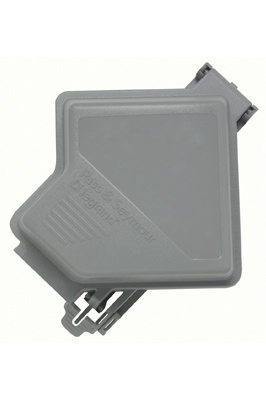 Product image for Pass & Seymour WIUC20-GL 2-Gang NEMA 3R Gray Polycarbonate Horizontal/Vertical Mounting Weatherproof While-In Use Cover