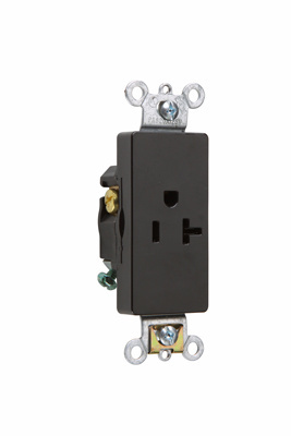 Pass and Seymour White Decorator COMMERCIAL Single Outlet Receptacle 20A 26361-W 