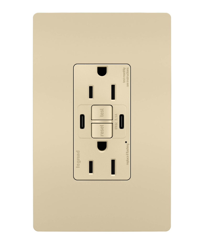Product image for P&S 1597TRUSBCCI SELF-TEST GFCI REC