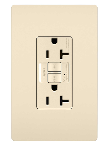Product image for Pass & Seymour AF202TRLA 20A 125V Tamper-Resistant Arc-Fault Circuit Interrupter - Light Almond