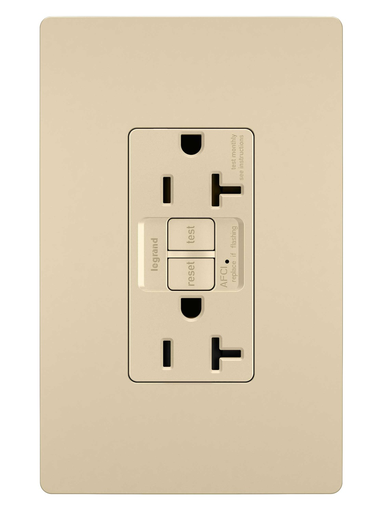 Product image for Pass & Seymour AF202TRI 20A 125V Tamper-Resistant Arc-Fault Circuit Interrupter - Ivory