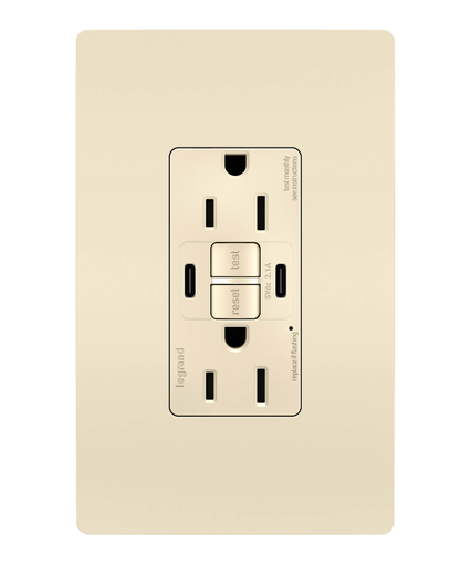 Product image for P&S 1597TRUSBCCLA SELF-TEST GFCI RE