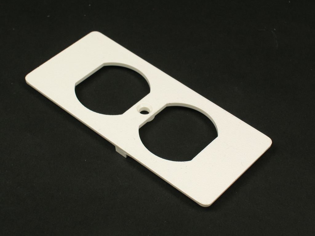 Mayer-Wiremold 5500 Series Duplex Recptacle Faceplate Fitting, Ivory-1