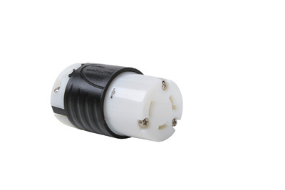 30A NEMA L830 Connector - Black Back, White Front Body