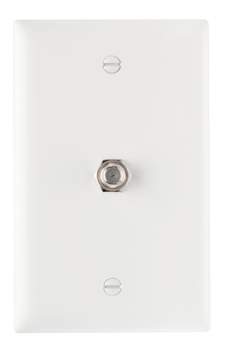 PAS TPCATV-W 1G CABLE PLATE WHT