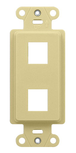 WP3412IV - 2-Port Decorator Outlet Strap, Ivory