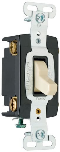 Product image for Pass & Seymour PS15AC4 4way Toggle Switch, Back & Side Wire, 15A 120/277V - Brown