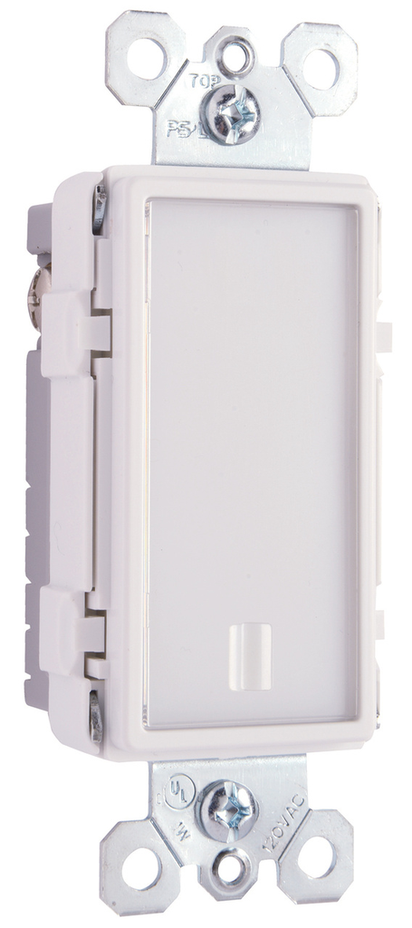 Product image for Pass & Seymour NTLFULLAMBERW 1.6 x 1.5 x 2.75 Inch White Amber LED Full Night Light