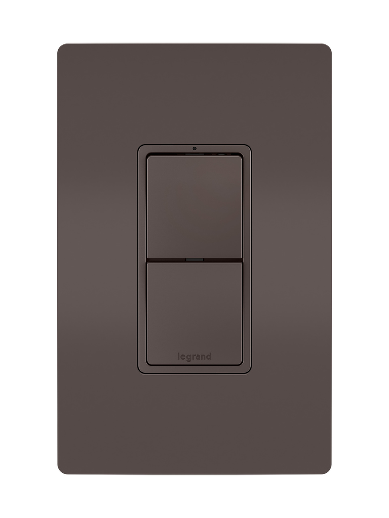 Product image for Pass & Seymour RCD33 Combination Switch, (2) 3-Way, 15A 120V - Brown