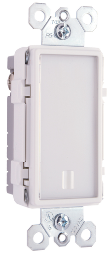 Product image for Pass & Seymour NTLFULLAMBERW 1.6 x 1.5 x 2.75 Inch White Amber LED Full Night Light