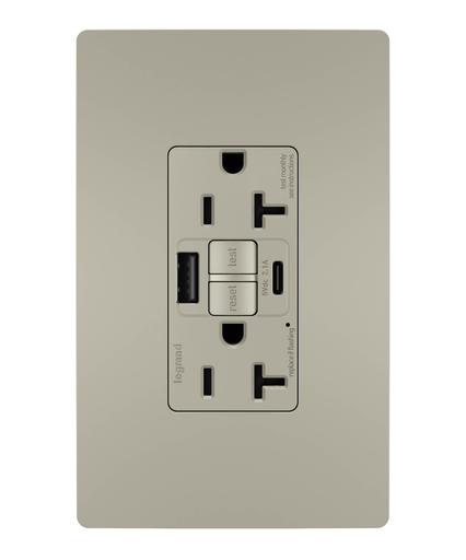 Product image for P&S 2097TRUSBACNIC4 SELF-TEST GFCI