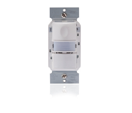 Product image for Wattstopper PW-103N-W 120/277 VAC White Passive Infrared Multi-Way Wall Switch Occupancy Sensor