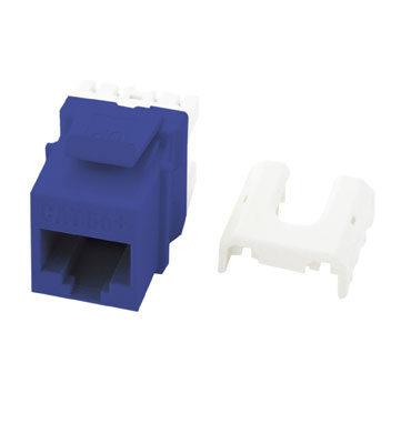 On-Q WP3475-BE RJ45 Category 5E Blue Plastic Quick Connect Keystone Connector Product image for On-Q WP3475-BE RJ45 Category 5E Blue Plastic Quick Connect Keystone Connector