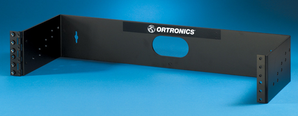 Product image for Ortronics OR-604004396 19 x 6 x 3.5 Inch Black Wall Mounting Bracket