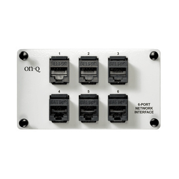 Product image for On-Q AC1000 6.5 x 2.7 x 2.9 Inch Category 5E Gray 18 Gauge CRS Network Interface Module