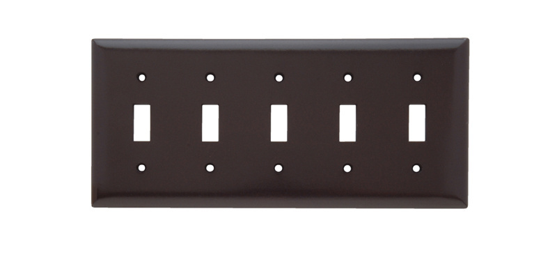 Product image for SMOOTH WALL PLATE 5G TOGGLE BROWN