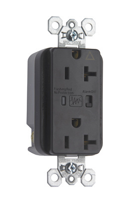 Product image for Pass & Seymour IG5362-SP Isolated Ground Surge Protective Duplex Receptacle, Back & Side Wire, 20A 125V - Brown