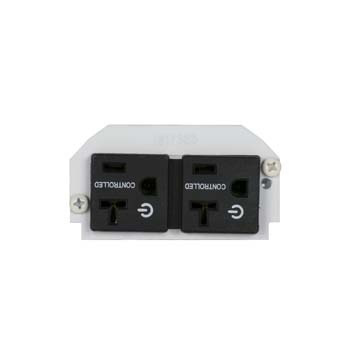 Product image for Wiremold 4REC-CTRL 4" EVO 1/2 Gang 20A Duplex Receptacle Marked/Plate