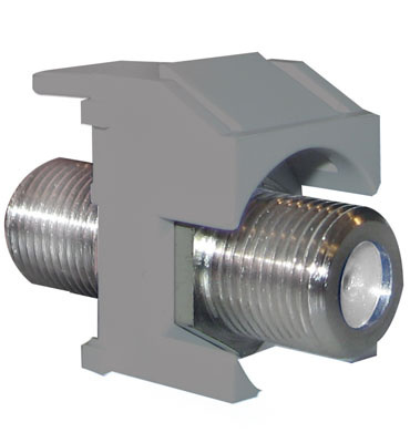 Product image for Pass & Seymour ACNRFCM1 MagnesiumRecessed Nickel F-Connector Keystone Insert