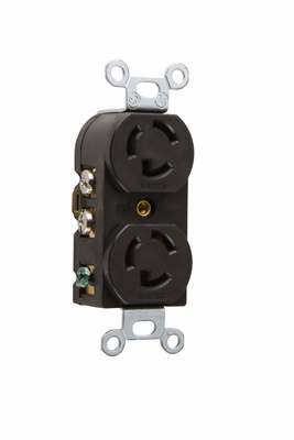 Product image for Pass & Seymour 4750 Turnlok® Duplex Receptacle, 15A 277V