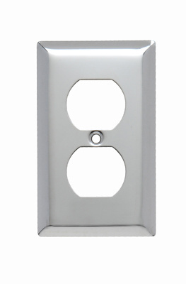 Product image for Pass & Seymour SB8-CH 1Gang Wall Plate, Duplex, Standard - Chrome