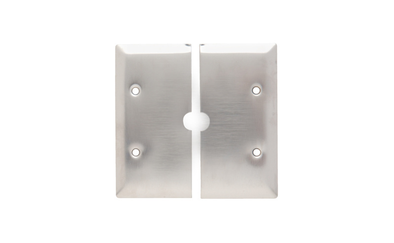 Product image for Pass & Seymour SS785 2Gang Wall Plate, Split TV/Coax, 17/32" Hole - 302/304 Stainless Steel