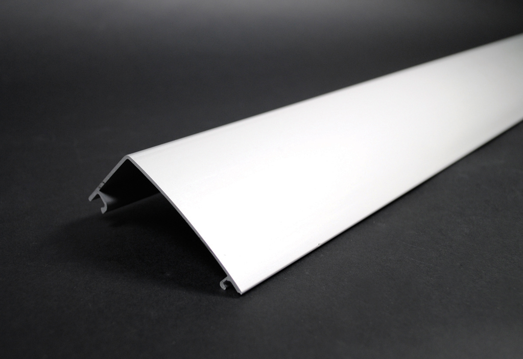 Product image for Wiremold ALDS4000C 5 Foot x 2-7/8 x 2-1/8" Satin Anodized Aluminum 2-Channel Raceway Cover