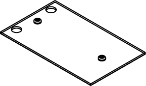 Product image for Wiremold CRFB-B-4 CRFB-Series Center Blank Plate #4