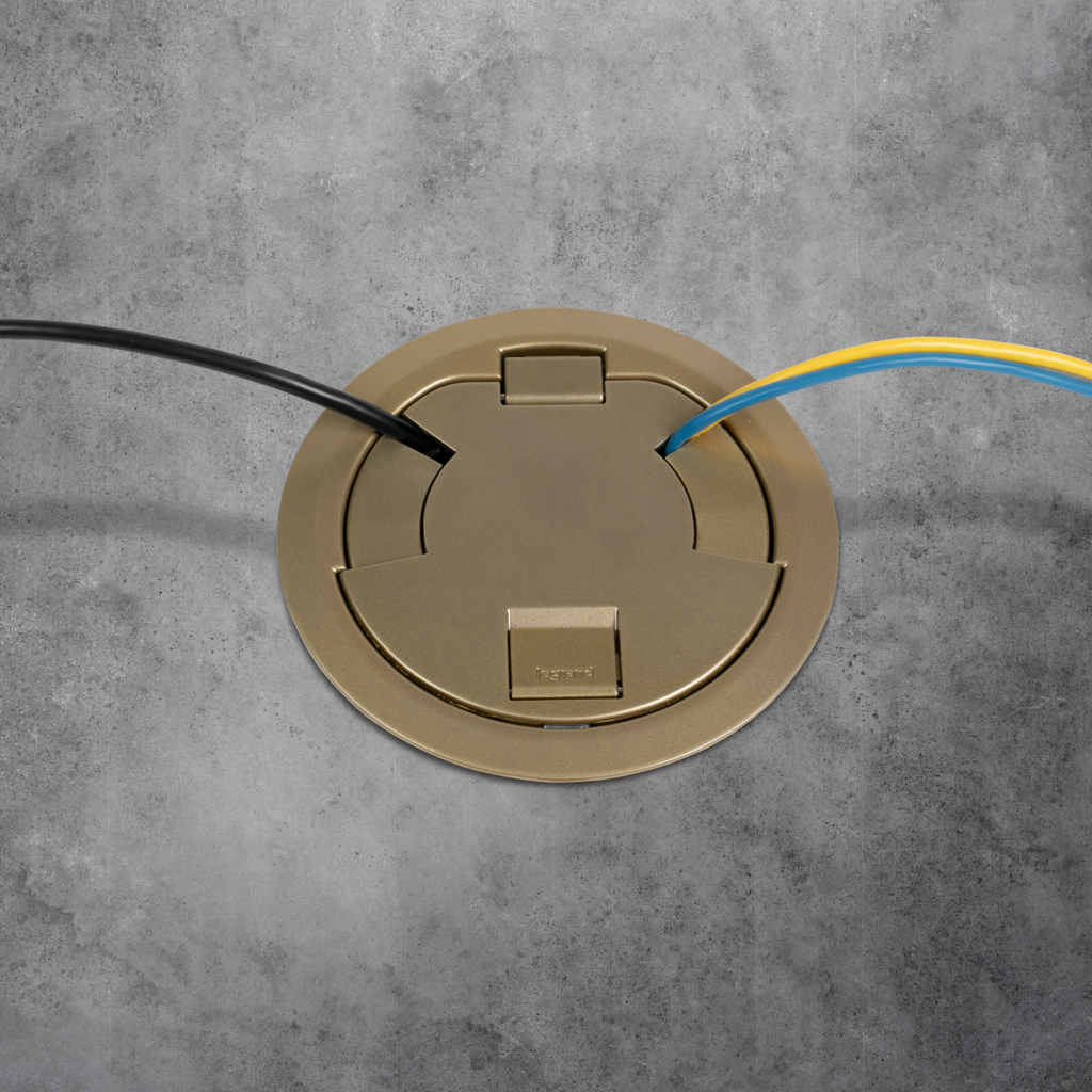 Product image for Wiremold 6CTC2BS 6CT Evolution™ Poke Thru Surface Style Cover, Brass